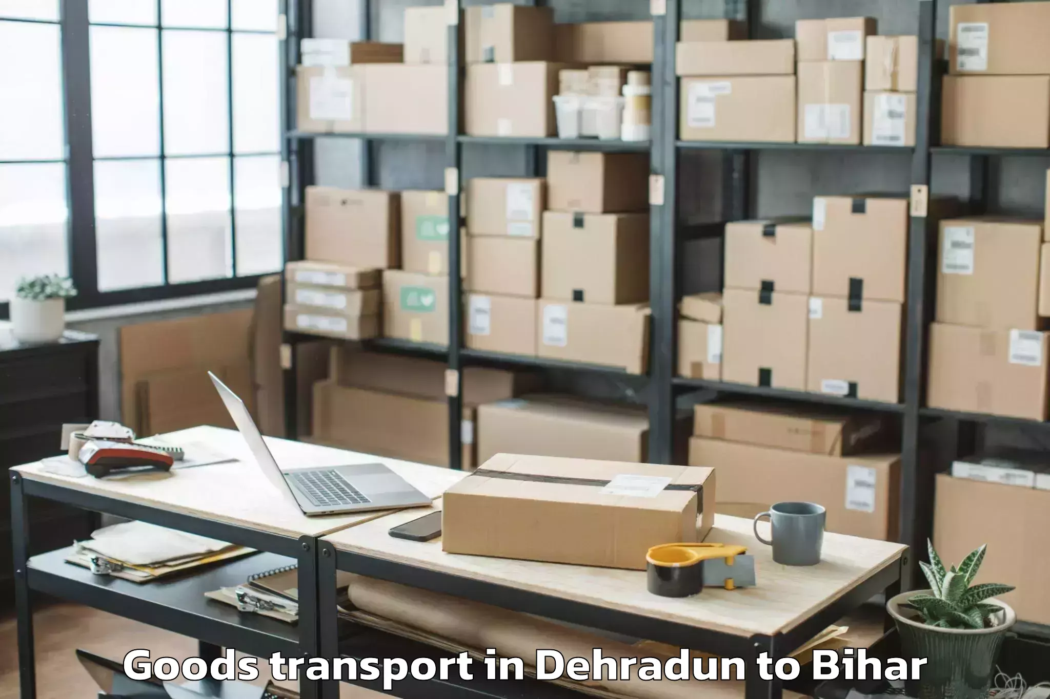 Easy Dehradun to Lalit Narayan Mithila Universi Goods Transport Booking